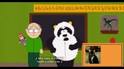 1boy 6+boys beanie blonde_hair classroom desk english_text fur_hat furry furry_male glasses hat