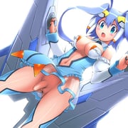 1girl antenna_hair bare_shoulders black_bow black_bowtie blue_hair blue_leotard blue_thighhighs blush bow bowtie breasts