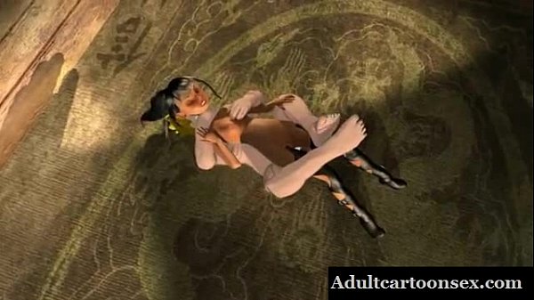 3D anime ebony chick {gets|becomes{will get} consumed aside and banged