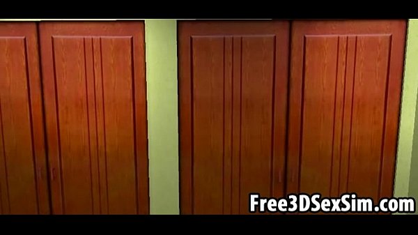 Alluring 3D comic strip chick revealing down. their hot cunt