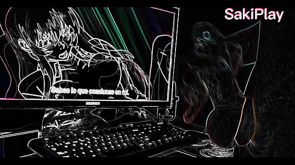 Latino se calienta con hentai abstracto