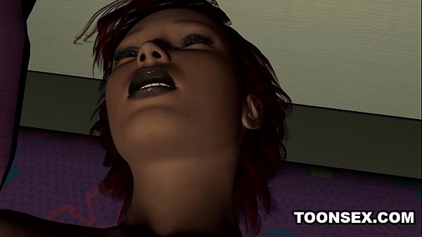 3D anime girl with red hair hottie {plays|performs|has{works} with herself in sleep