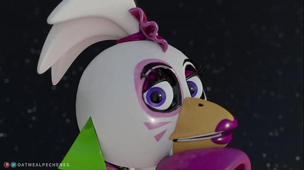 Chica from FNAF carrying out rectal