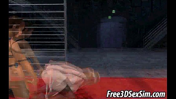 Cunning 3D comic strip blonde honey obtaining increase teamed