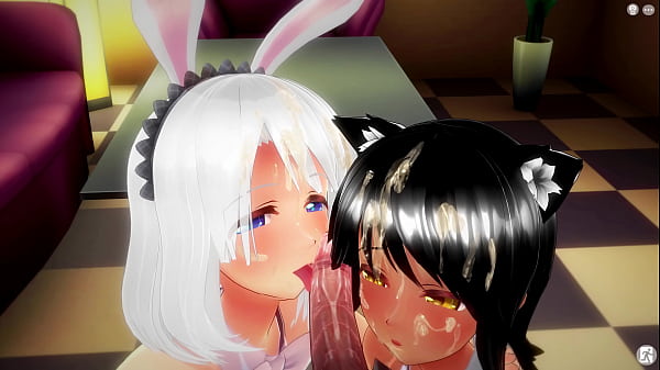 Ebony and white [3D Hentai, 4K, 60FPS, Uncensored]