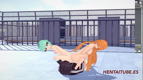 Blade {Art|Artwork{ways} On Line Hentai 3D – Trio!, Asuana and Asada masturbate Kirito with her butt and he ejaculates in! their butt – Japanese Anime Manga Anime Pornography