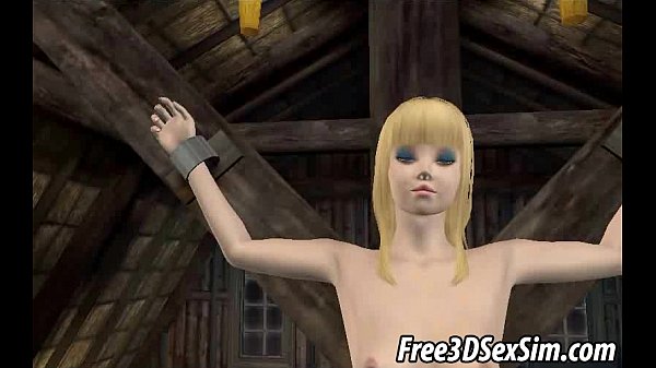 Fastened right up! 3D anime blonde drawing in! a  bitch frustrating penis