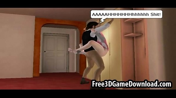 Tight-fitting teenager 3d comic strip hottie with a  bitch breathtaking face