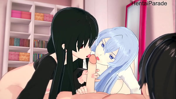 Trio! Akame x Esdeath Akame ga Kiru Hentai uncensored