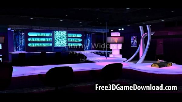 Two 3d anime fans from the video game party sexily in! the evening dance club