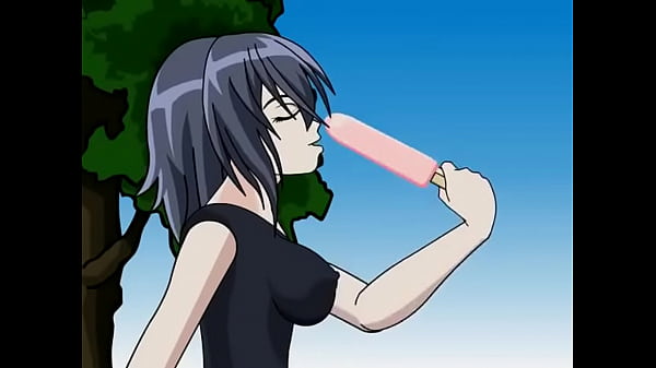 Anime woman deepthroats popsicle