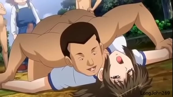 Hentai gangbang by 4 males