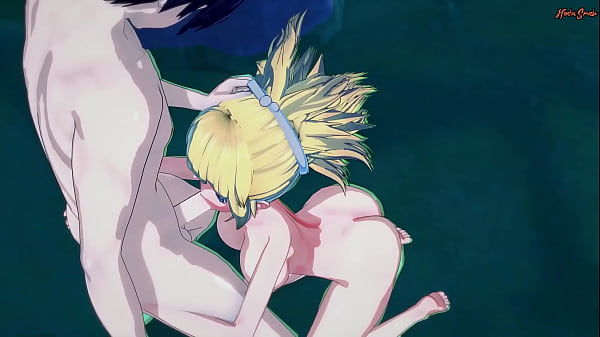 Kohaku offers a  bitch fantastic bj earlier: enabling your sperm all more than their face and boobs – Dr Rock Hentai.