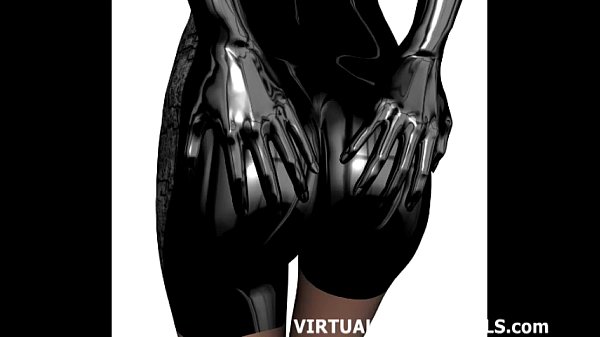 3d sci fi hentai girl in a  bitch body tight-fitting catsuit