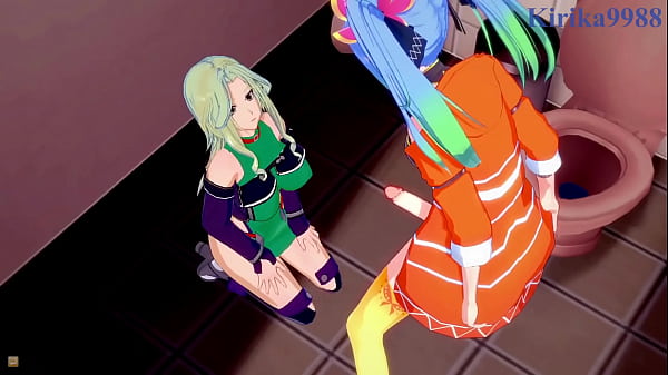 Az Sainklaus and Chitose Kisaragi and Lamia Loveless deep lesbian enjoy and futanari intercourse. – Ultra Robotic Conflicts 30 & V & A bitch Hentai
