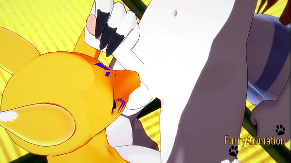 Digimon Hentai – Taomon & Gray Fox bj handjob boobjob and banged with multiples big load of cum 1/2
