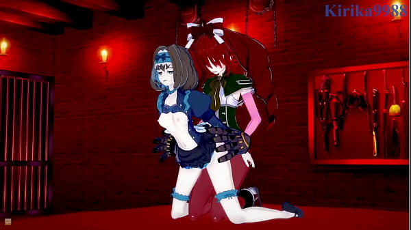 Garie Tûmân and Maria Cadenzavna Eve and Micha Jawkân terrible futanari intercourse. – Symphogear Hentai