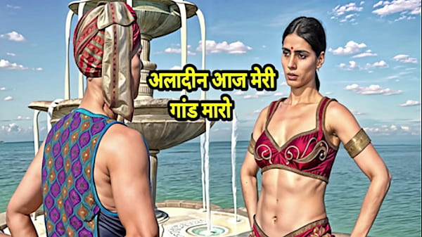 Indian Desi Aladdin discovers the {Magic|Miracle|Secret{wonders} lamp and desires! that he can shag Jasmine Hindi Acoustics