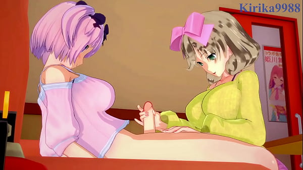 Ryona and Yumi and Haruka and Hibari excessive futanari intercourse. – Senran Kagura Hentai