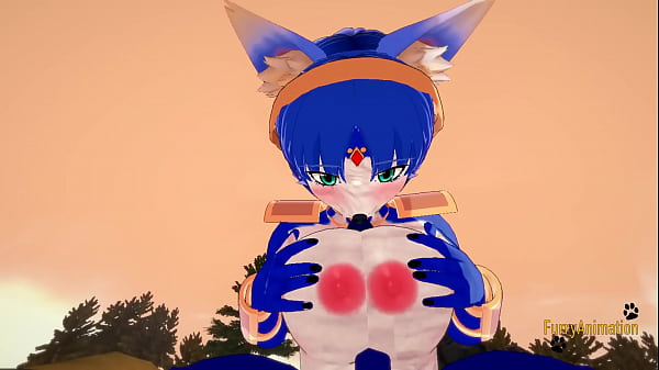 StarFox Pokemon Furry Hentai Yiff 3D – POV Krystal x Lucario Boobjob cock sucking and shagged