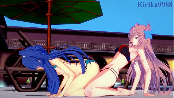 Tsubasa Kazanari and Maria Cadenzavna Eve intensive futanari intercourse. – Symphogear Hentai